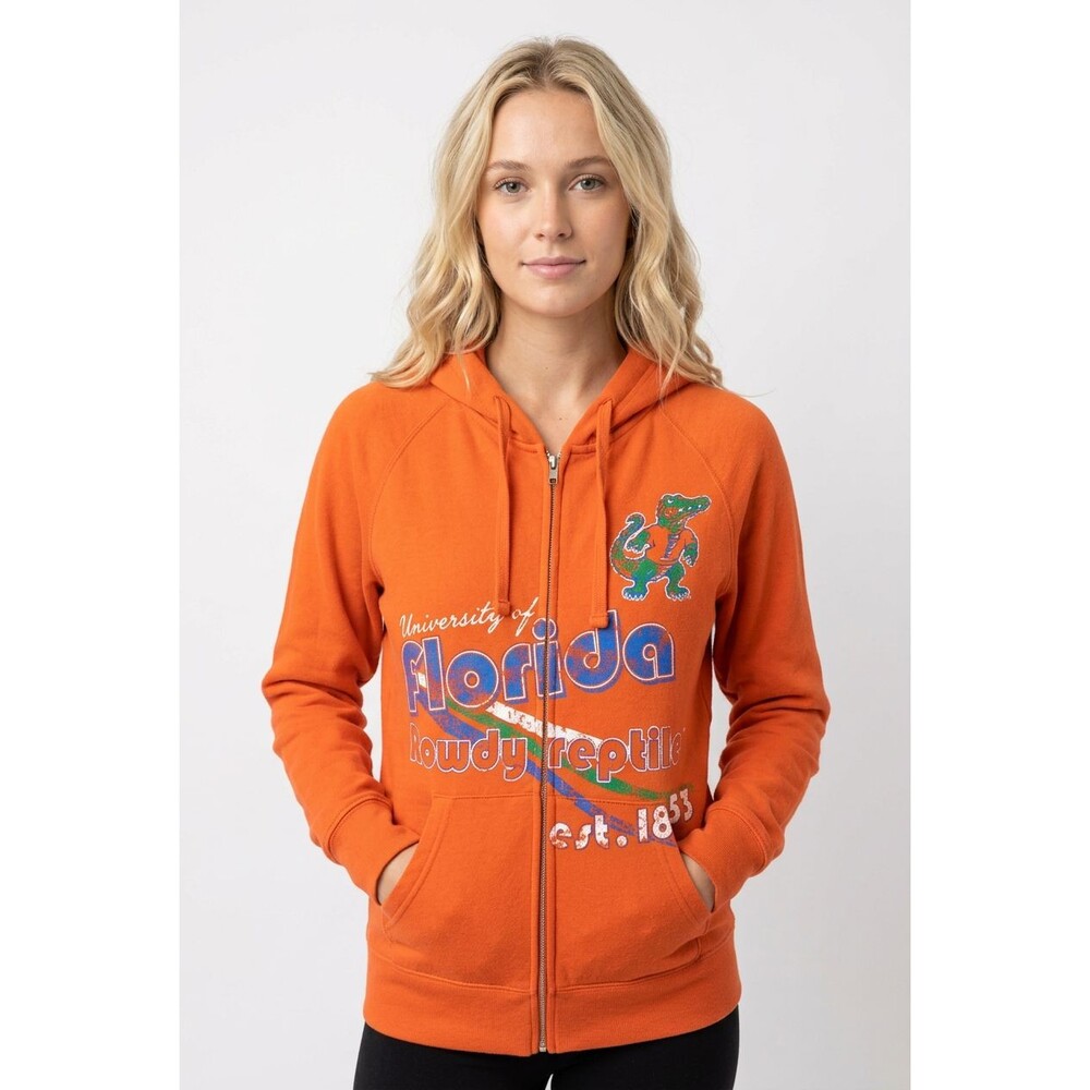 Vintage 2009 University of Florida Gators Hoodie Womens L Orange Soffe Zip NCAA